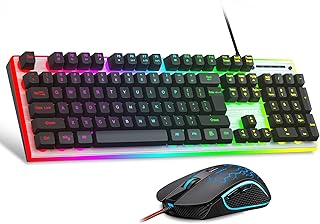 Magegee ensemble clavier et souris de jeu véritable bureau à membrane