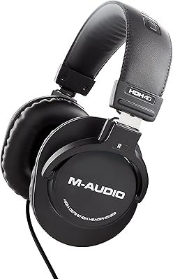 M-audio hdh40 – casque de studio supra-auriculaire fermé, arceau flexible et câble