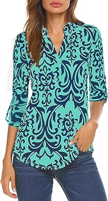 Chemisier long sans manches à imprimé floral et col en v pour femme