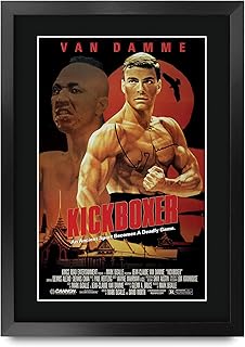 Hwc trading a3fr movie kickboxer the cast jean-claude van damme affiche dédicacée