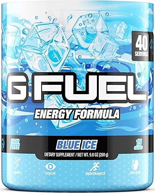 G fuel blue ice pot (40 portions), formule elite energy & endurance poids