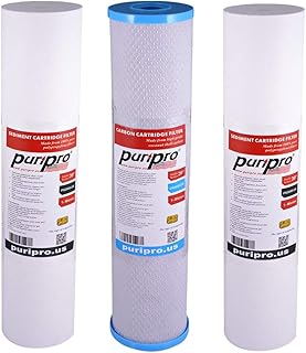 Cartouche de filtre à eau plissée puripro 20x4,5 pouces - cinq microns, paquet
