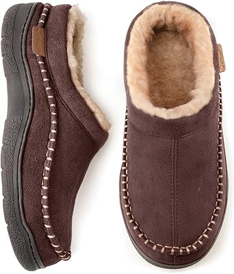 Mocassins à enfiler pour hommes pantoufles confortables chaudes et douces chaussures de maison