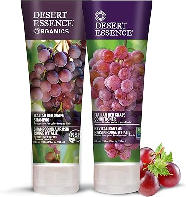 Ensemble shampoing et revitalisant au raisin rouge italien desert essence organics - 236