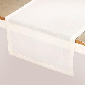 Chemin de table (ivoire), 42 x 150 cm, chemin de table élégant pour dîners, événements, mariages, décoration de l'aïd et du ramadan. Diaytar : Parce que bien acheter, c'est économiser