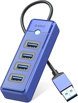 Hub usb 3.0 orico 4 ports, répartiteur usb pour ordinateur portable avec câble