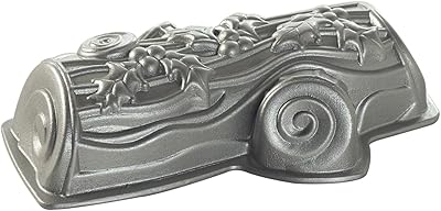 Plateau à bûches de noël nordic ware, taille unique, argent