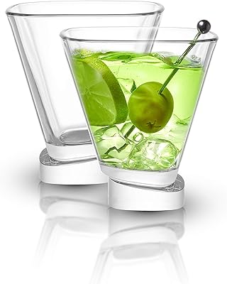 Ensemble de 2 verres à martini goigolet aqua vetti, verres en cristal, gobelets