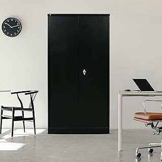 Armoire rigide en acier robuste, armoire de maison avec étagère à vêtements, forme