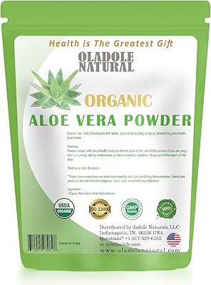 Poudre de feuilles d'aloe vera naturelle oldale 100 % certifiée halal