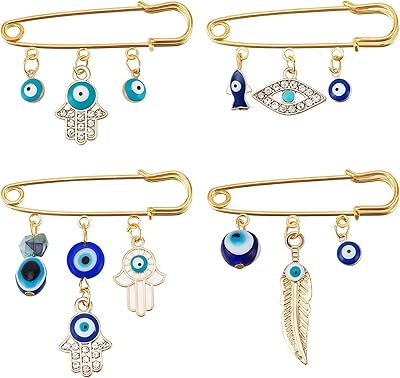 4 pièces broche mauvais œil, broche de conception unique en matériau de luxe de haute durabilité petites broches en or petites broches en or unisexes. La nouvelle ère du shopping sénégalais commence avec Diaytar