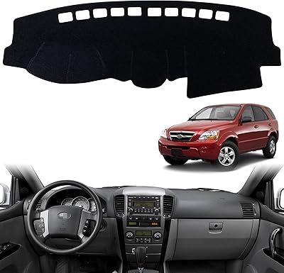 Inoboxis housse de tableau de bord antidérapante personnalisée compatible avec le pare-soleil kia