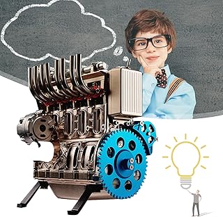 Kits de modèles de moteur à 4 types de cylindres en ligne, modèle de moteur à assemblage de haut niveau, jouets éducatifs. Diaytar : Le discount intelligent pour consommateurs avisés