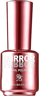Kiss ruby is vernis à ongles effet miroir mep05 magnifique, rose foncé, 15
