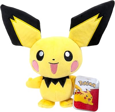 Jouet en peluche pokémon pichu de 8 pouces, parfait pour jouer et exposer, multicolore, wt95244,jouet en peluche pokémon de 8 pouces, multicolore, wt95244. Diaytar : Parce que bien acheter, c'est économiser