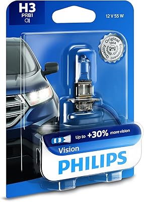 Phare avancé philips h3 vision avec jusqu'à 30 % de visibilité en plus
