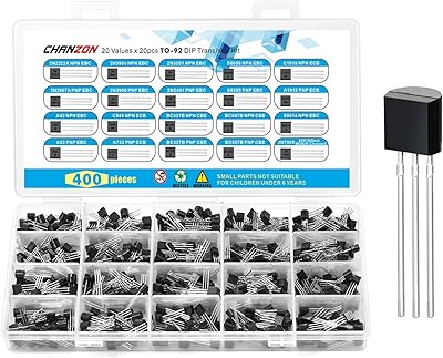 Chanzon 20 valeurs 400 pièces kit de transistor to-92 comprenant