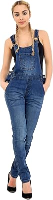 Robe longue salopette en jean grande taille pour femme, taille uk 18-20-22