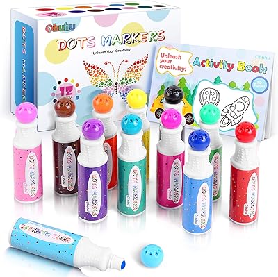 Marqueurs à points lavables pour les tout-petits : 12 couleurs bingo dobbers 40 ml (1,45 oz) avec un livre d'activités de 30 pages pour les tout-petits (3 ans et plus) marqueurs artistiques à base d'eau non toxiques pour les enfants d'âge préscolaire. La plateforme e-commerce qui démocratise la consommation : Diaytar