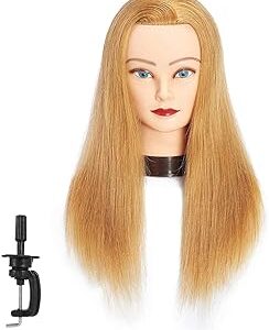 Tête de mannequin de formation en coiffure, 100 % cheveux humains, tête de mannequin pour femme (6ra1813w2716h). Diaytar : Parce que vous méritez le meilleur sans vous ruiner