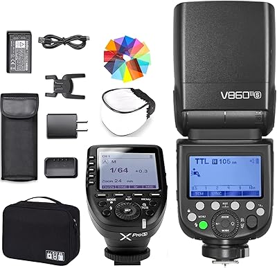 Flash godox v860iiis hss, flash d'appareil photo 76 w 2,4 g, batterie li-ion