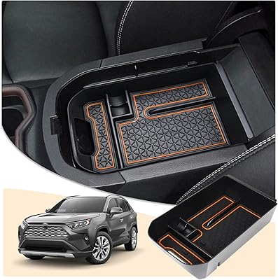 Cdvg plateau de rangement pour accessoires de console centrale compatible avec toyota rav4