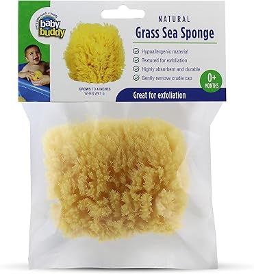 Éponge de bain naturelle pour bébé 4 pouces éponge de mer douce