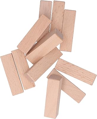 Blocs de construction en bois, blocs en bois pour l'artisanat, 11 pièces