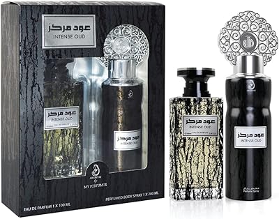Coffret cadeau de parfum my perfumes intense oud d'arabiyat, 2 pièces pour unisexe