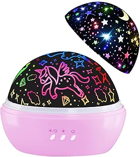 Veilleuse pour enfants lampe de nuit licorne et projecteur d'étoiles cadeau