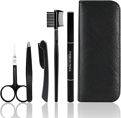 - 5pcs kit de toilettage des sourcils ciseaux à en acier