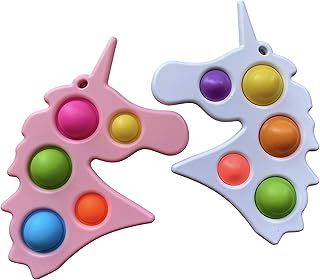 Jouet à bulles passionnant kerativ push unicorn, (rose et blanc) - paquet