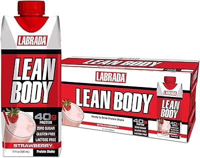 Shake protéiné à la fraise labrada lean body rtd 48 ml (500 ml)