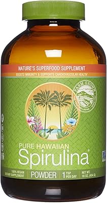 Poudre de spiruline hawaïenne pure 16 oz - spiruline hawaïenne naturelle de qualité supérieure - végétalienne, sans ogm, soutien immunitaire - supplément de superaliments et multivitamines naturelles. Achetez malin avec Diaytar Sénégal, votre partenaire shopping 100% digital