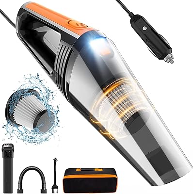 Aspirateur de voiture portable haute puissance 6000pa-100w-dc 12v aspirateur à main avec cordon