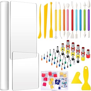Kit d'outils en argile pour bricolage, feuille de rouleau en acrylique et grattoir
