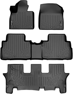 Ensemble de tapis de sol toutes saisons smartliner à 3 rangées noir compatible