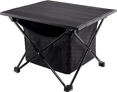 Table de camping pliante, table pliante légère en aluminium avec sac de transport
