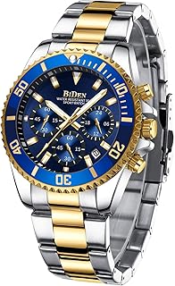 Montre chronographe pour homme en acier inoxydable, étanche, design lumineux, affichage de la date,