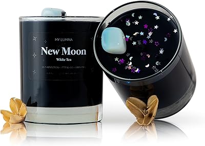 Bougie thérapeutique my lumina new moon avec cristal de pierre de lune