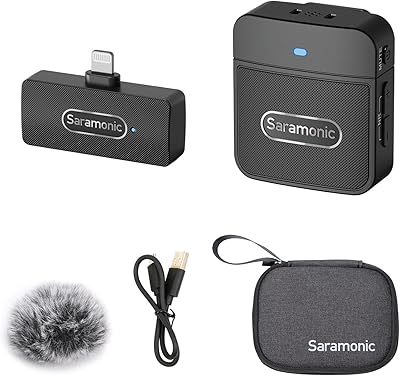 Microphone cravate sans fil saramonic blink 100b3 pour iphone et ipad 2,4 ghz