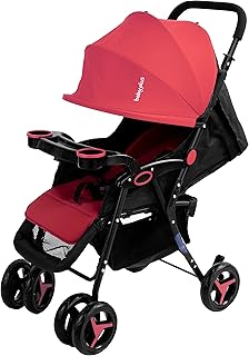 Poussette bébé baby plus avec auvent, plateau à collation, repose-pieds, ceinture de sécurité