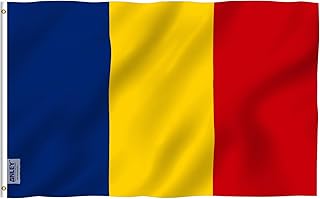 Drapeau de roumanie anli fly breeze 3 x 5 pieds couleur vive