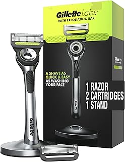 Rasoir pour hommes gillette labs avec bande exfoliante, kit de rasage pour hommes