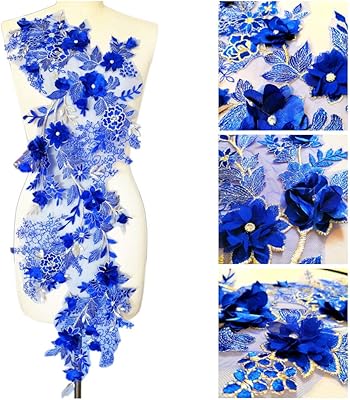 Tissu en dentelle brodée 3d longue avec strass, tissu africain français pour robe