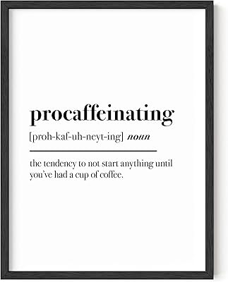 Hoss & hoss "procaffeinating coffee profiled" affiche murale sans cadre - 12 x 16. Diaytar Sénégal : Votre guichet unique pour tous vos achats