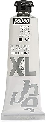 Pebeo fine oil peinture à l'huile blanche xl 37 ml - blanc brillant