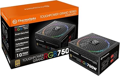 Thermaltake toughpower grand rgb 750 w 80+ ventilateur or smart zero 256 couleurs