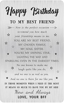 Carte d'anniversaire altuzo best friend, cadeaux de joyeux anniversaire pour ma meilleure amie