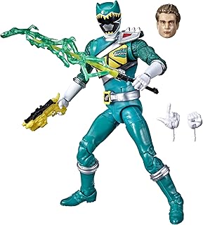 Power rangers lightning collection dino charge green ranger, figurine d'action de 6 pouces